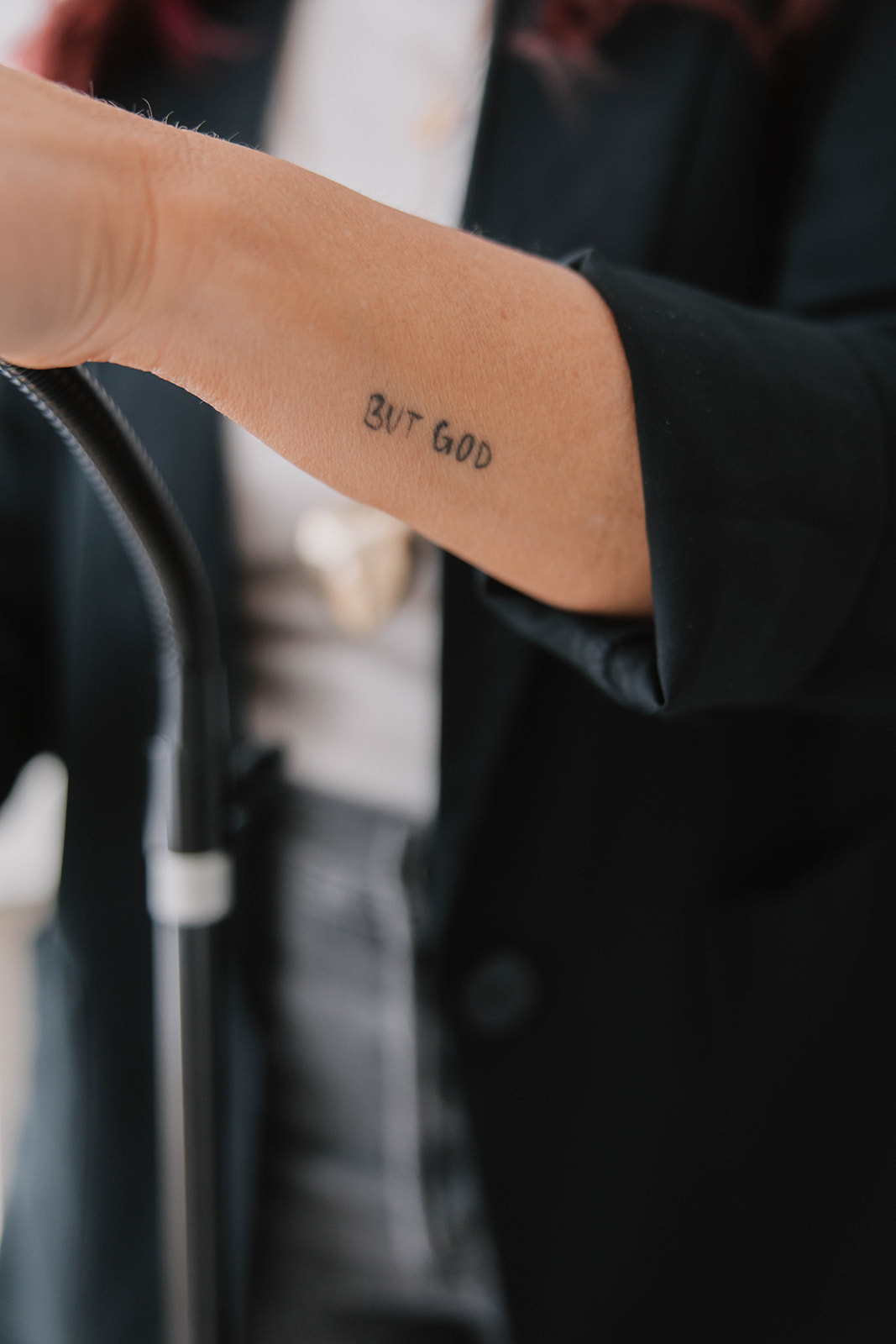 But God tattoo close-up