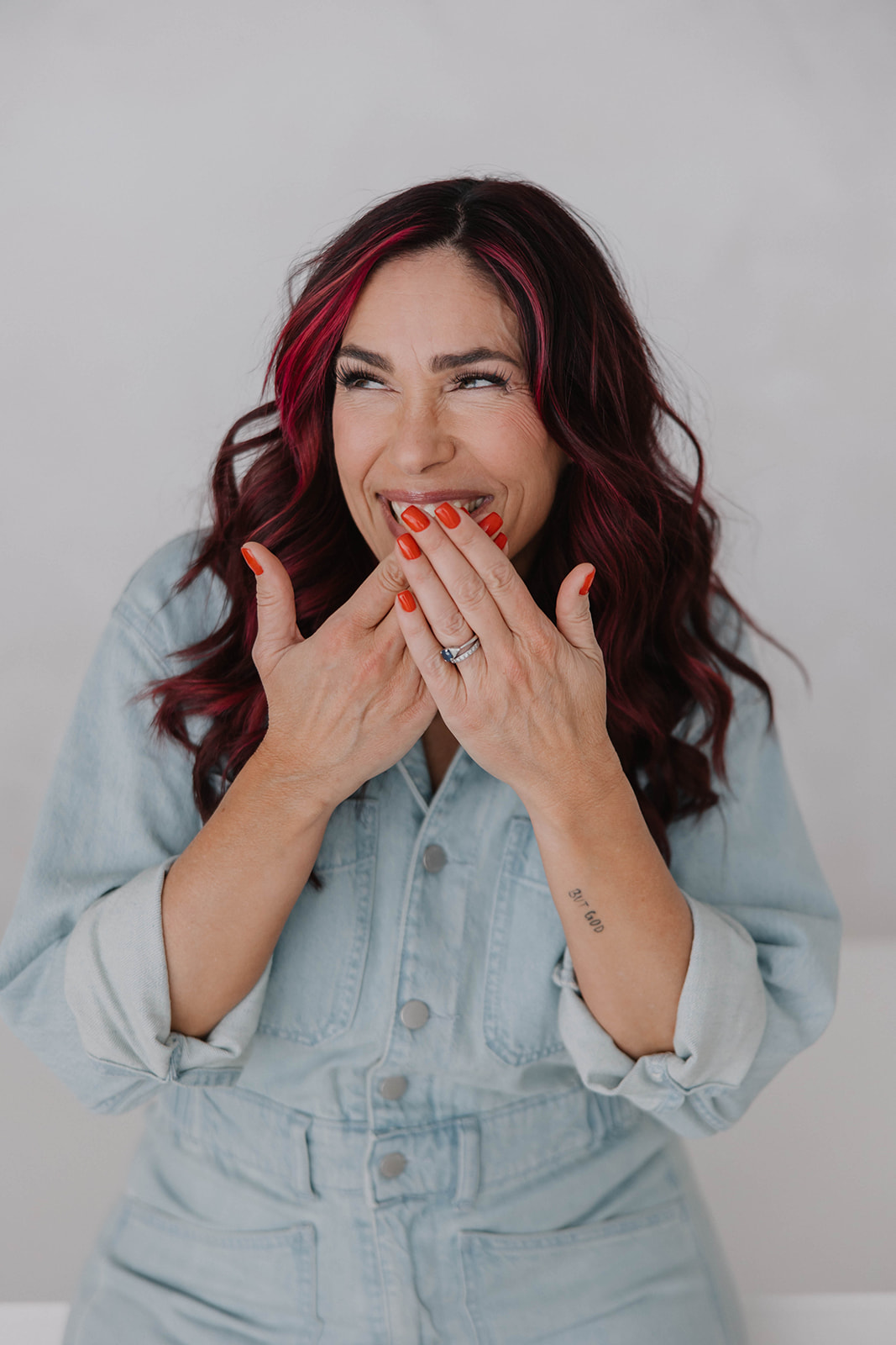 Michelle laughing, breaking free