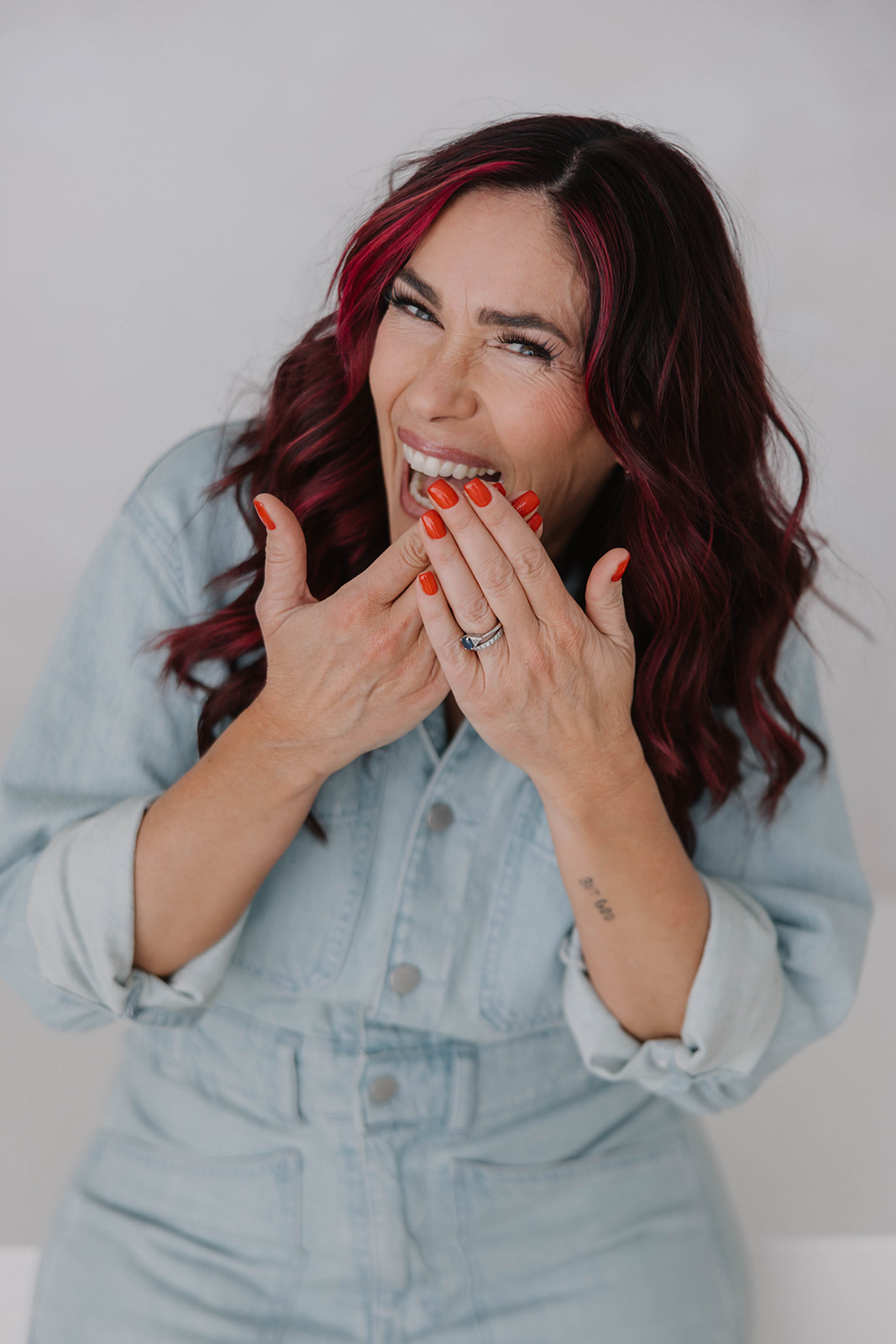 Michelle laughing openly